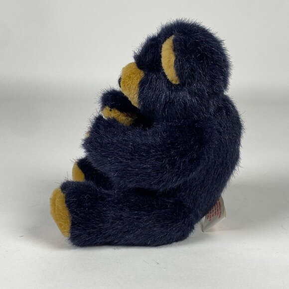 Vintage 1996 Black Bear Plush Stuffed Animal Sitting Berkley Designs 5.5" - Picture 2 of 6